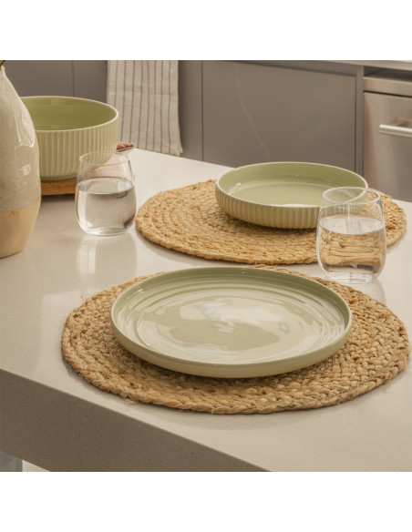 Plato Fondo Comacchio Verde 25cm - Elegancia en tu Mesa