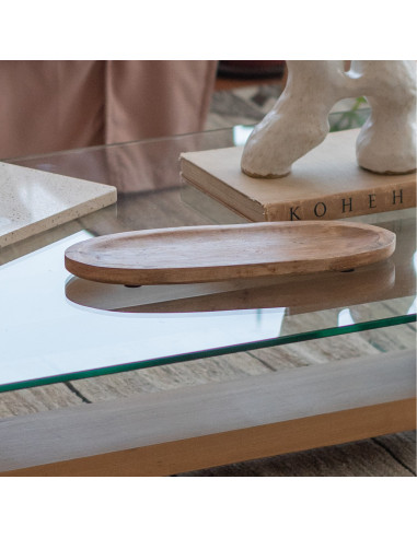 Plato de Madera 37x15cm - Bandeja Decorativa y Funcional