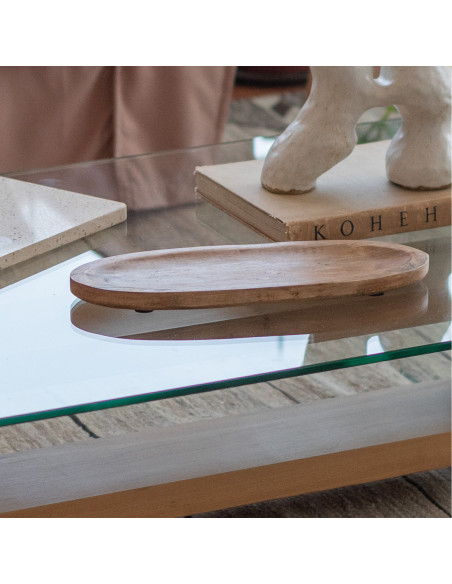 Plato de Madera 37x15cm - Bandeja Decorativa y Funcional