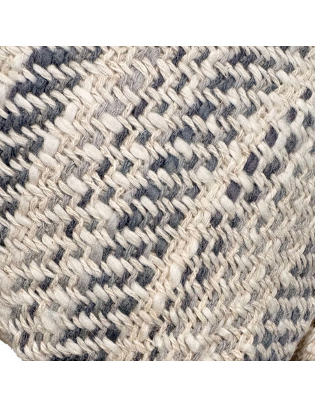 Cojín Con Pompones En Los Bordes Gris 30x50cm - Decoración Hogar