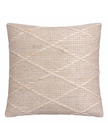 Cojín Rombos Tejido Crudo 45x45 cm - Decoración Textil Hogar