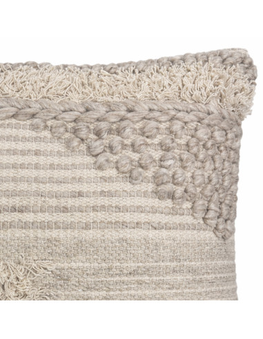 Cojín Tejido Neutro 45x45 cm - Decoración Hogar Elegante