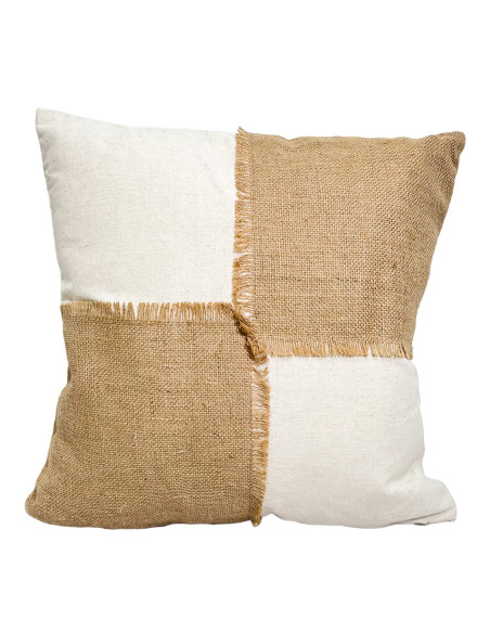 Cojín de Yute 43x43 cm - Decoración Natural y Acogedora