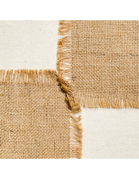 Cojín de Yute 43x43 cm - Decoración Natural y Acogedora