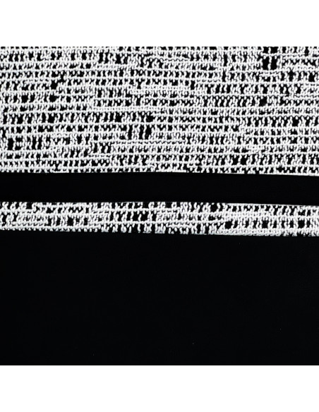 Cojín 42x42cm Gris Negro - Cojín Decorativo Bicolor Moderno