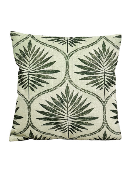 Cojín Hojas 42x42cm - Decoración Natural para tu Hogar