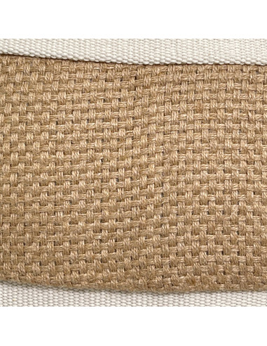 Cojín de Yute Blanco 42x42 cm - Decoración Natural y Elegante