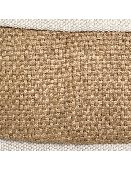 Cojín de Yute Blanco 42x42 cm - Decoración Natural y Elegante