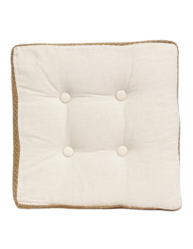 Cojín de Yute Blanco 40x40 cm - Decoración Natural y Cómoda