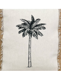 Cojín de Yute con Estampado de Palmeras 43x43cm 2