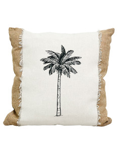 Cojín de Yute con Estampado de Palmeras 43x43cm