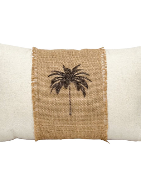 Cojín de Yute con Estampado de Palmeras 30x50cm - Decoración