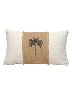 Cojín de Yute con Estampado de Palmeras 30x50cm - Decoración