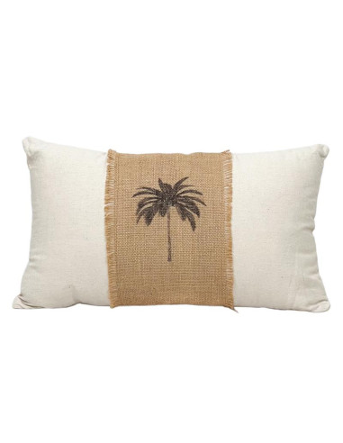Cojín de Yute con Estampado de Palmeras 30x50cm - Decoración