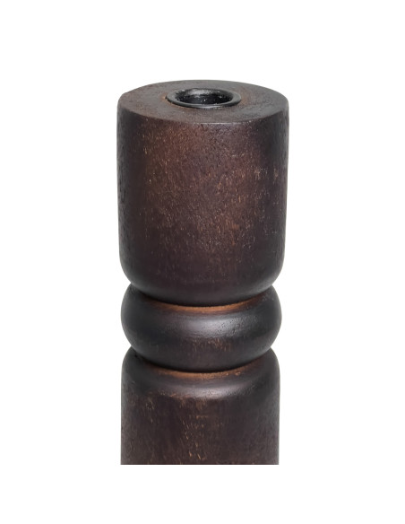 Candelabro madera 7x7x20 negro