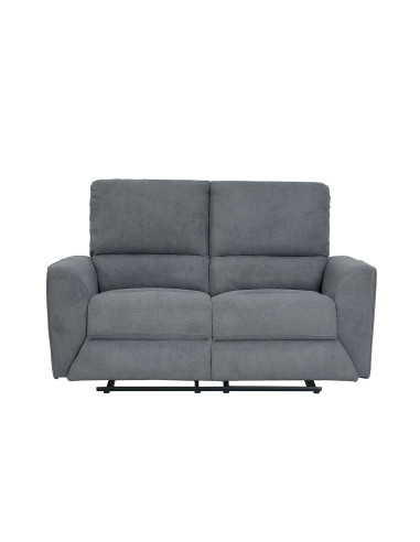 Sofá reclinable 2 cuerpos Alaska gris oscuro