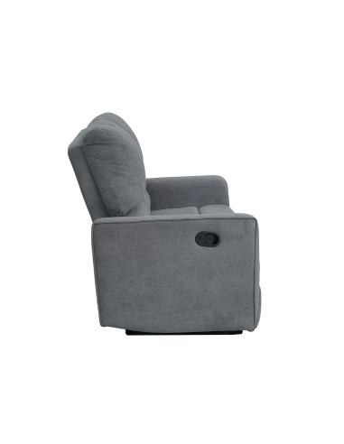 Sofá reclinable 2 cuerpos Alaska gris oscuro