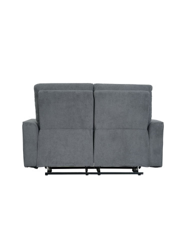 Sofá reclinable 2 cuerpos Alaska gris oscuro