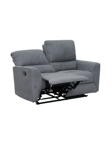 Sofá reclinable 2 cuerpos Alaska gris oscuro