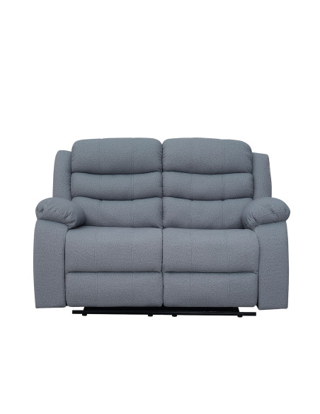 Sofá reclinable 2 cuerpos Boston gris claro