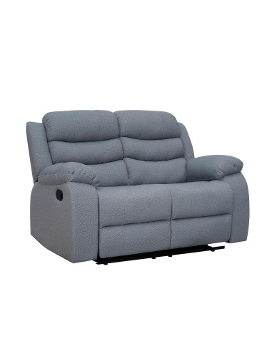 Sofá reclinable 2 cuerpos Boston gris claro