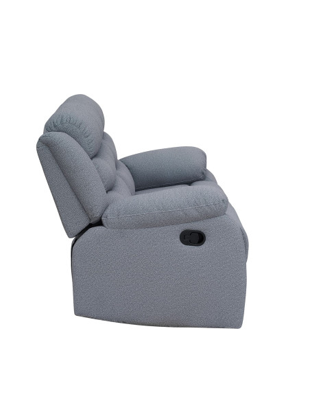 Sofá reclinable 2 cuerpos Boston gris claro