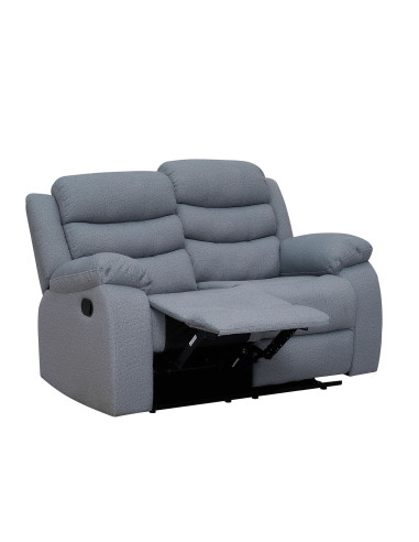 Sofá reclinable 2 cuerpos Boston gris claro