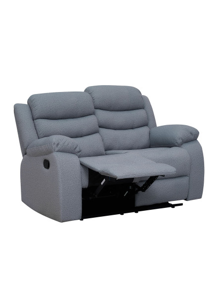 Sofá reclinable 2 cuerpos Boston gris claro