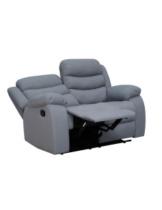 Sofá reclinable 2 cuerpos Boston gris claro 2