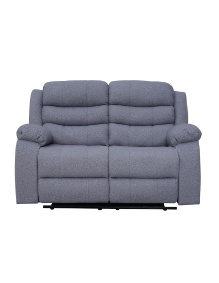 Sofá reclinable 2 cuerpos Boston gris oscuro