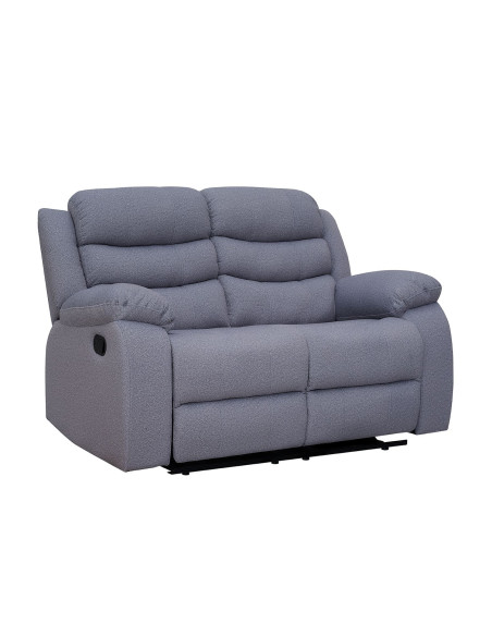 Sofá reclinable 2 cuerpos Boston gris oscuro