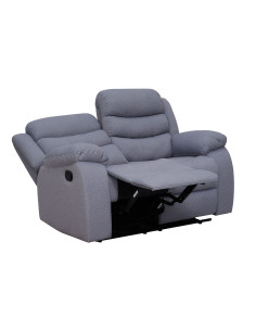 Sofá reclinable 2 cuerpos Boston gris oscuro 2
