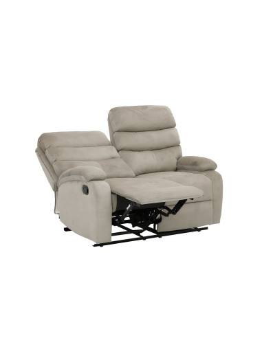 Sofá reclinable 2 cuerpos Logan gris claro