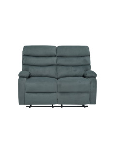 Sofá reclinable 2 cuerpos Logan gris oscuro