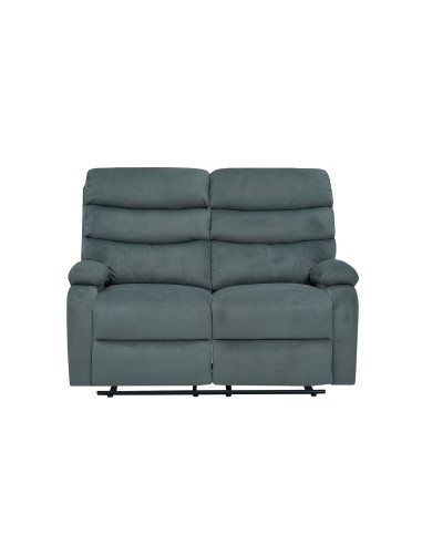 Sofá reclinable 2 cuerpos Logan gris oscuro