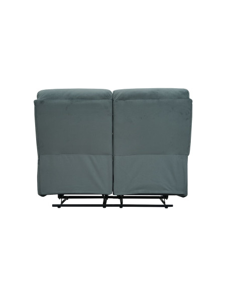 Sofá reclinable 2 cuerpos Logan gris oscuro
