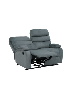 Sofá reclinable 2 cuerpos Logan gris oscuro 2