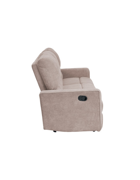 Sofá reclinable 3 cuerpos Alaska beige