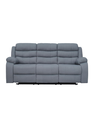 Sofá reclinable 3 cuerpos Boston gris claro