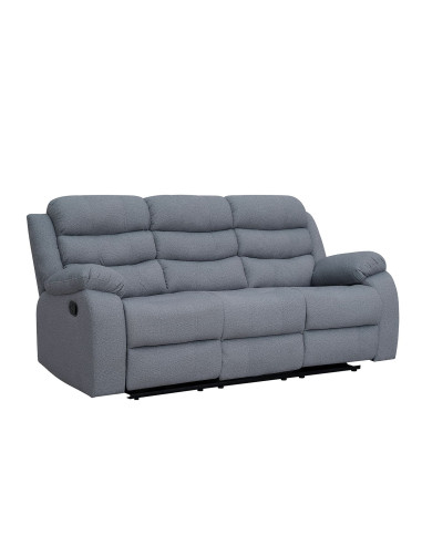 Sofá reclinable 3 cuerpos Boston gris claro