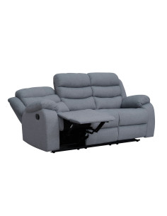Sofá reclinable 3 cuerpos Boston gris claro 2