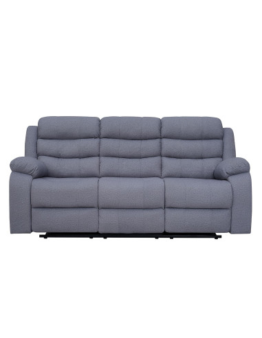 Sofá reclinable 3 cuerpos Boston gris oscuro