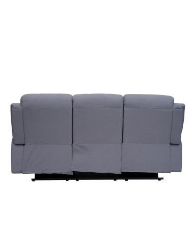 Sofá reclinable 3 cuerpos Boston gris oscuro