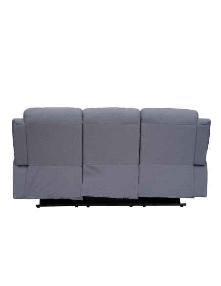 Sofá reclinable 3 cuerpos Boston gris oscuro