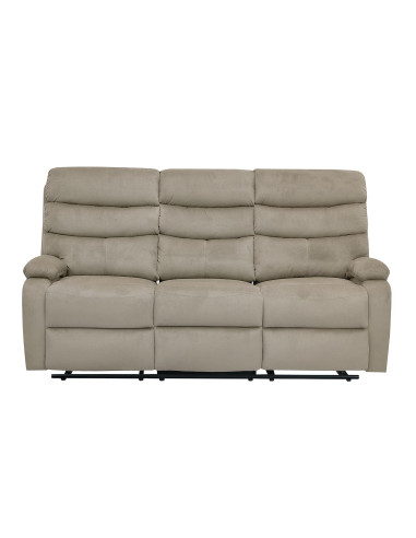 Sofá reclinable 3 cuerpos Logan gris claro