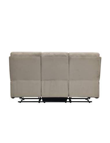 Sofá reclinable 3 cuerpos Logan gris claro