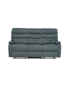 Sofá reclinable 3 cuerpos Logan gris oscuro