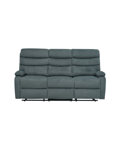 Sofá reclinable 3 cuerpos Logan gris oscuro