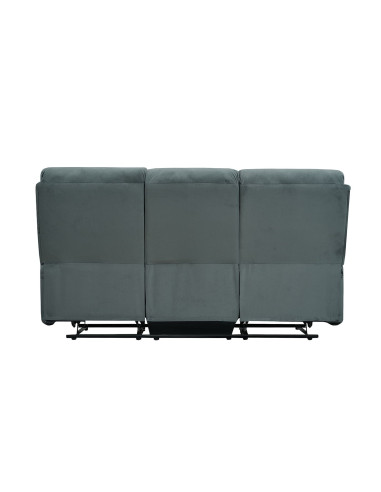 Sofá reclinable 3 cuerpos Logan gris oscuro