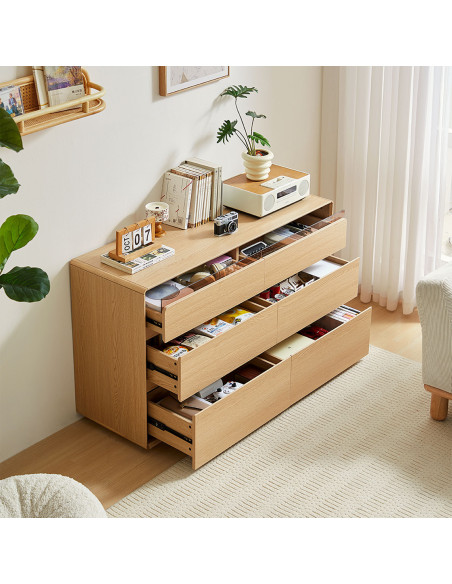 Cómoda 6 cajones Halden café